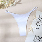 Damen Bikiniunterteil mit schmalen Seitenlinien und figurbetonendem Schnitt R&B