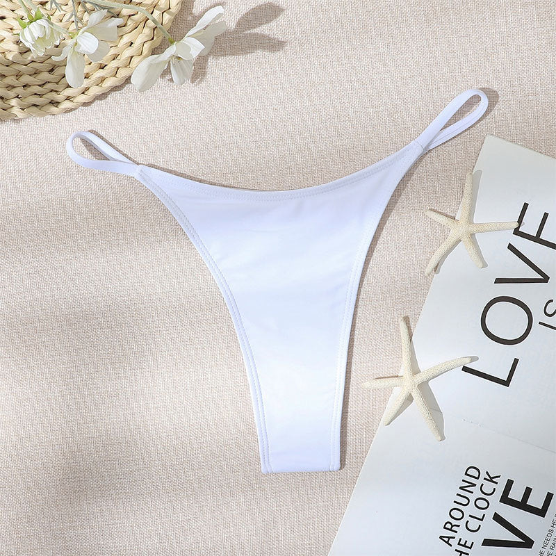 Damen Bikiniunterteil mit schmalen Seitenlinien und figurbetonendem Schnitt R&B