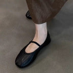 Damen Bequeme Ballerinas mit elastischem Riemen und weichem Innenfutter R&B