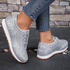 Damen Glitzernde Freizeitschuhe mit rutschfester Sohle und gepolstertem Fußbett R&B
