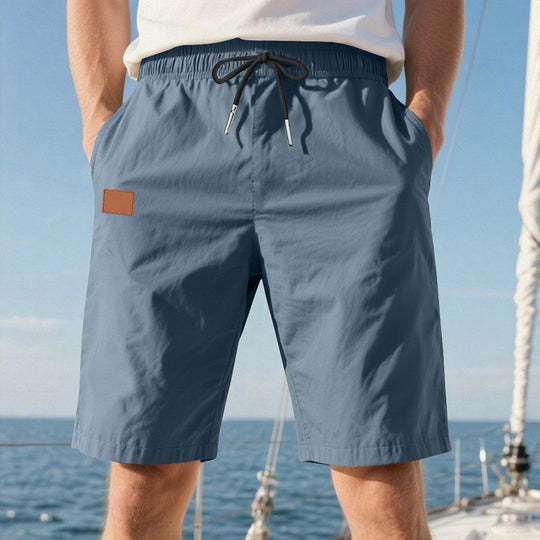 Herren nan schnelltrocknende Badeshorts im Bermuda-Schnitt mit elastischem Bund und Kordelzug R&B