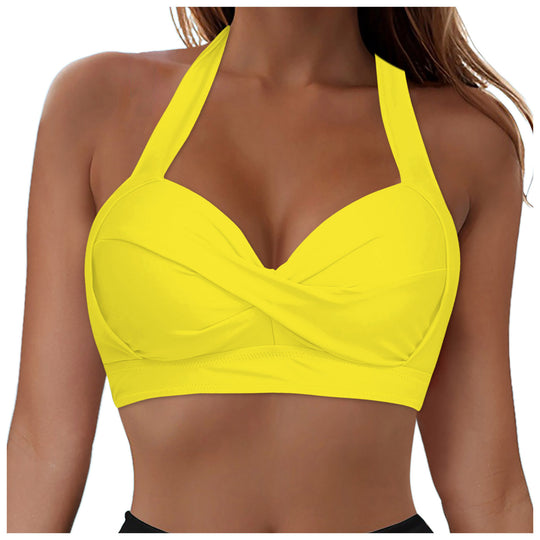 Damen Modisches Bikinioberteil mit Wickeldesign R&B