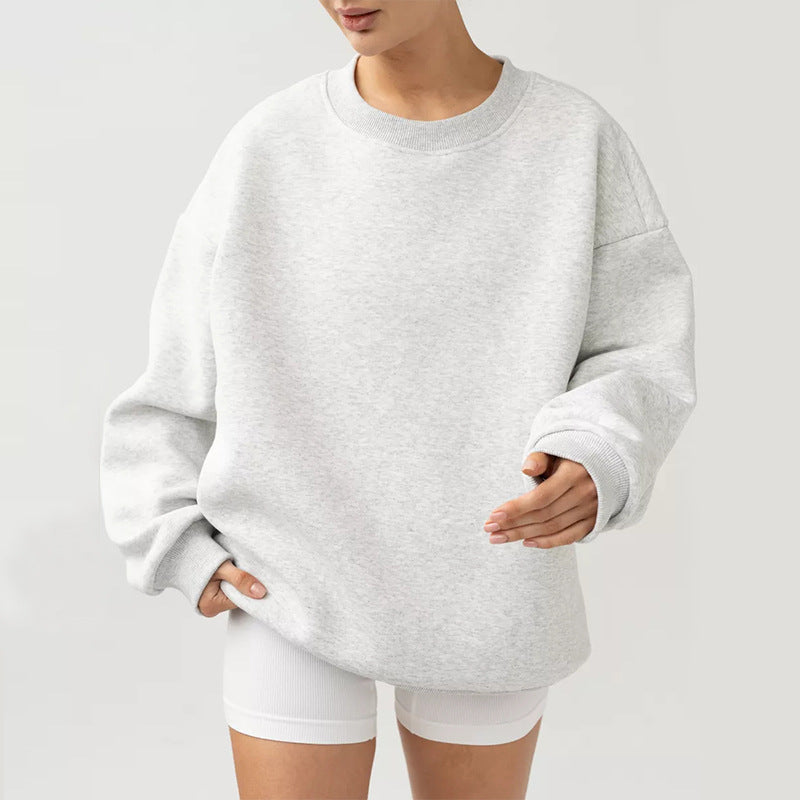 Damen Oversized Sweatshirt mit lässigem Schnitt und elastischen Bündchen R&B