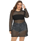 Damen Netz-Streifenkleid R&B