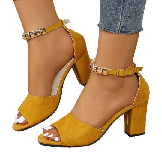 Damen Absatzsandalen mit transparenten Riemen und glitzerndem Akzent R&B