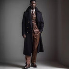 Herren eleganter und stilvoller Dufflecoat mit modernen Akzenten R&B