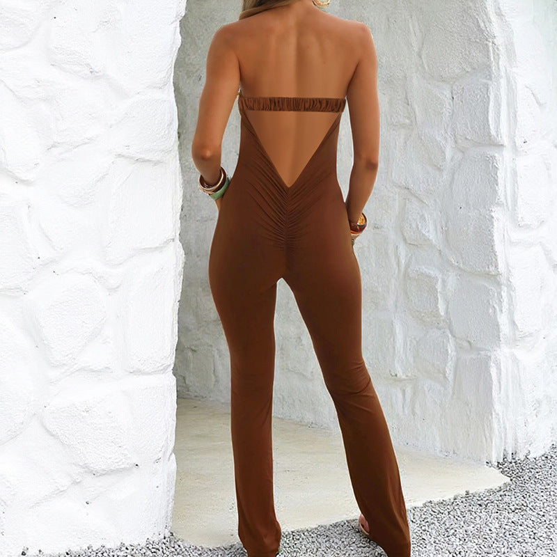 Damen Stilvolles Jumpsuit mit tailliertem Schnitt und ausgeschnittenem Detail R&B