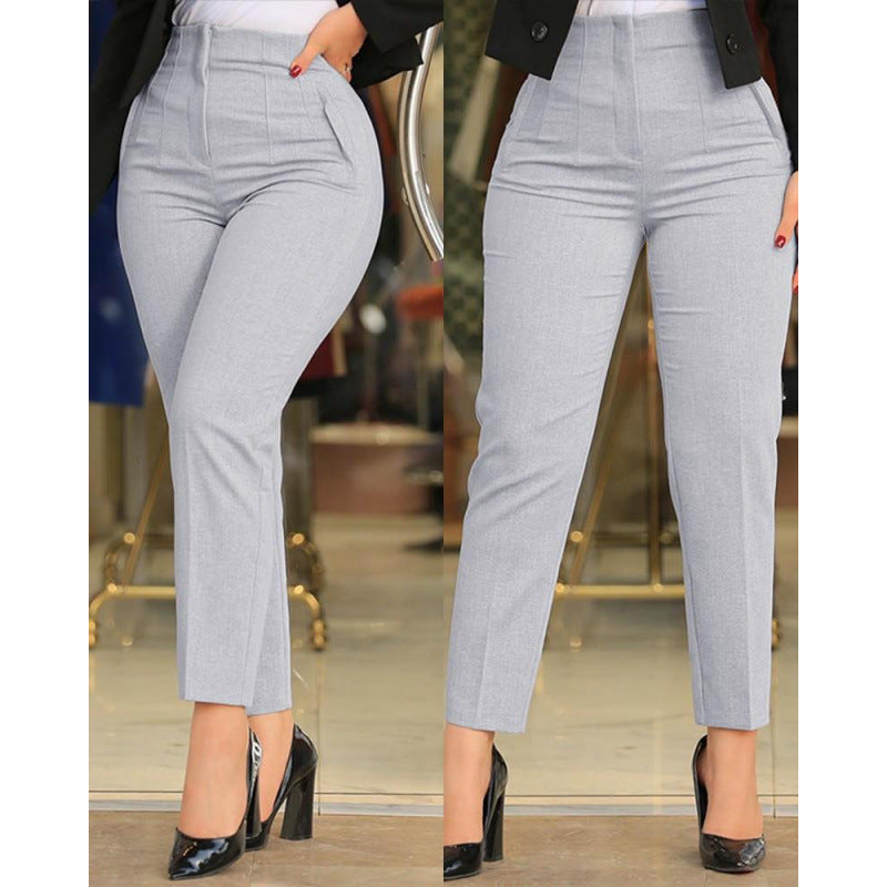 Damen Hochgeschnittener Schlank-Pant mit dekorativem Nähdetails R&B