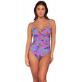 Damen Einteiliger Badeanzug mit floralem Wickeldesign und verstellbaren Trägern R&B