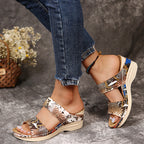 Damen Komfortable Riemensandalen mit Absatz