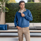 Herren leichte Freizeitjacke mit Stehkragen und elastischen Bündchen R&B