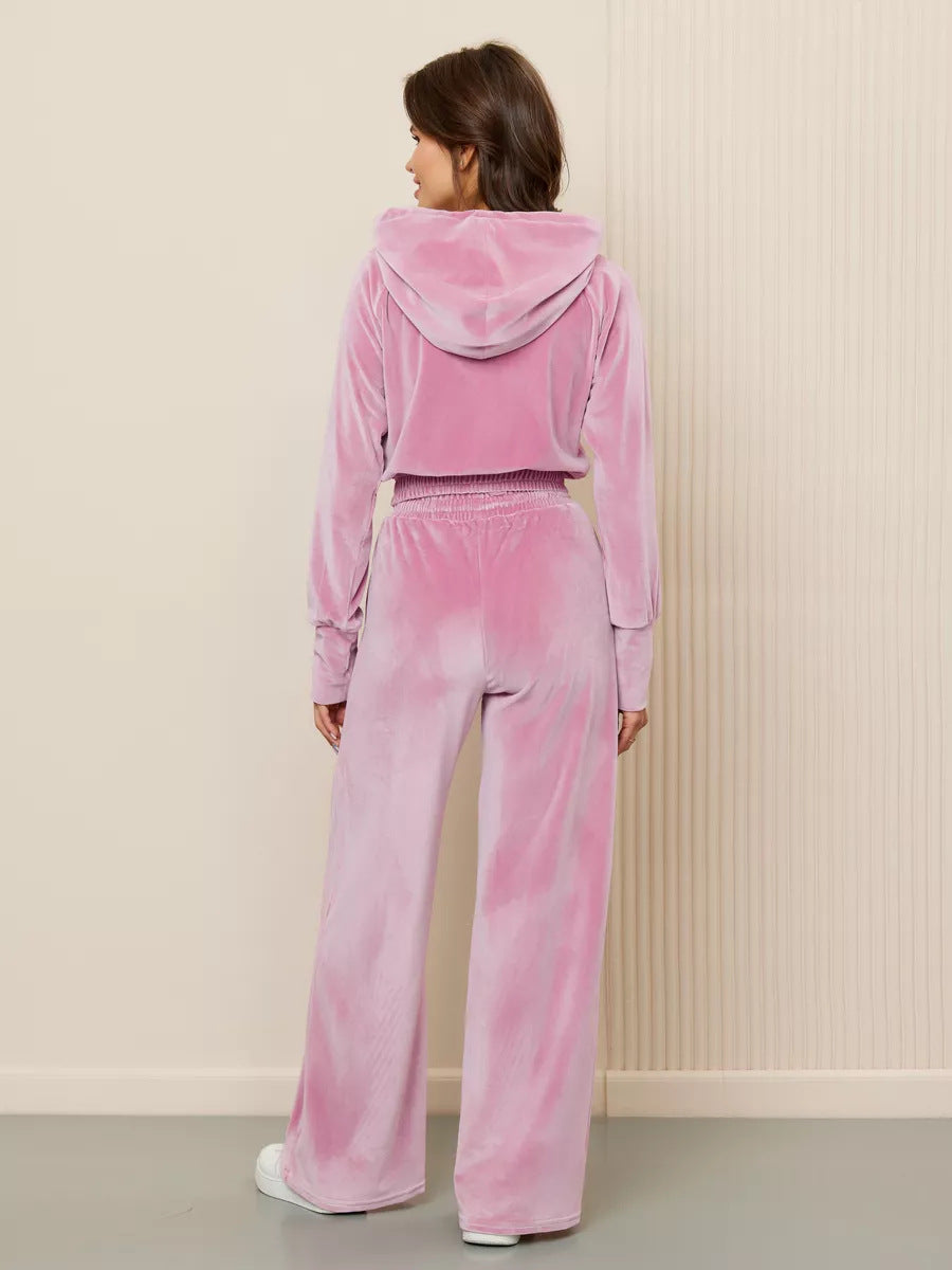 R&B | Minimalismus Fleece Kapuzenpullover und Jogginghose Zweiteiler Satz