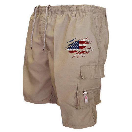 Herren Cargo-Shorts mit praktischen Seitentaschen und elastischem Bund R&B