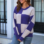 R&B | Karierter Strickpullover