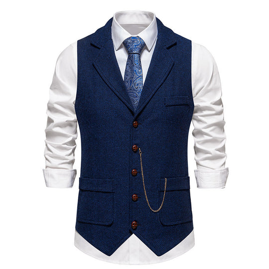 Herren elegante Weste mit zeitgemäßem Schnitt und feiner Struktur R&B