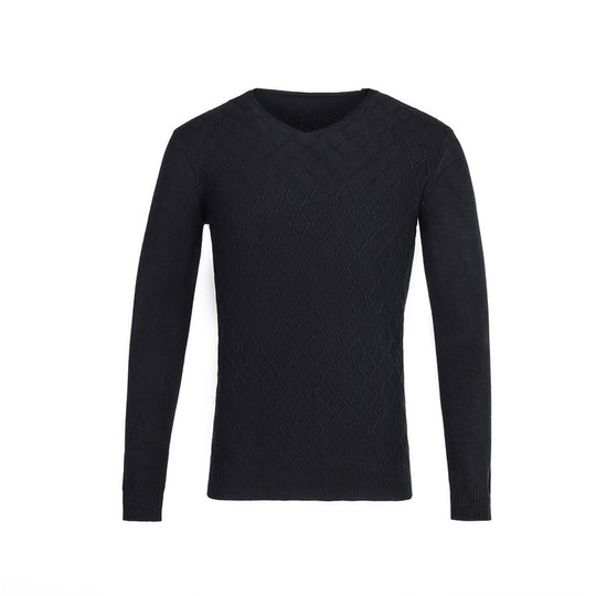 Herren V-Ausschnitt Pullover mit Strukturmuster R&B