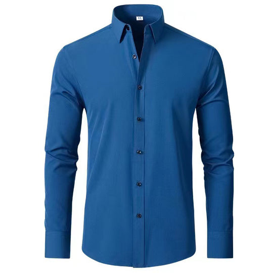 Herren Langarmhemd mit elegantem Schnitt und stilvollen Knopfdetails R&B