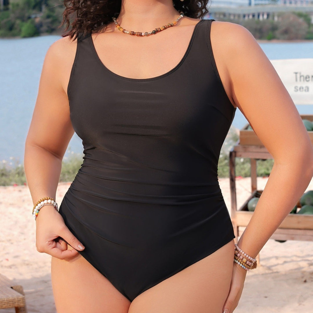 Damen Einteiler Badeanzug mit figurformendem Schnitt R&B