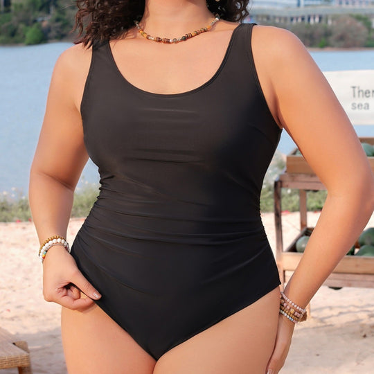 Damen Einteiler Badeanzug mit figurformendem Schnitt R&B
