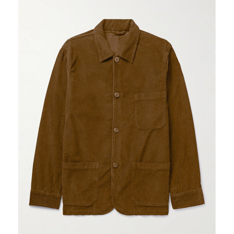 Damen lässige Cordjacke mit praktischen Taschen R&B