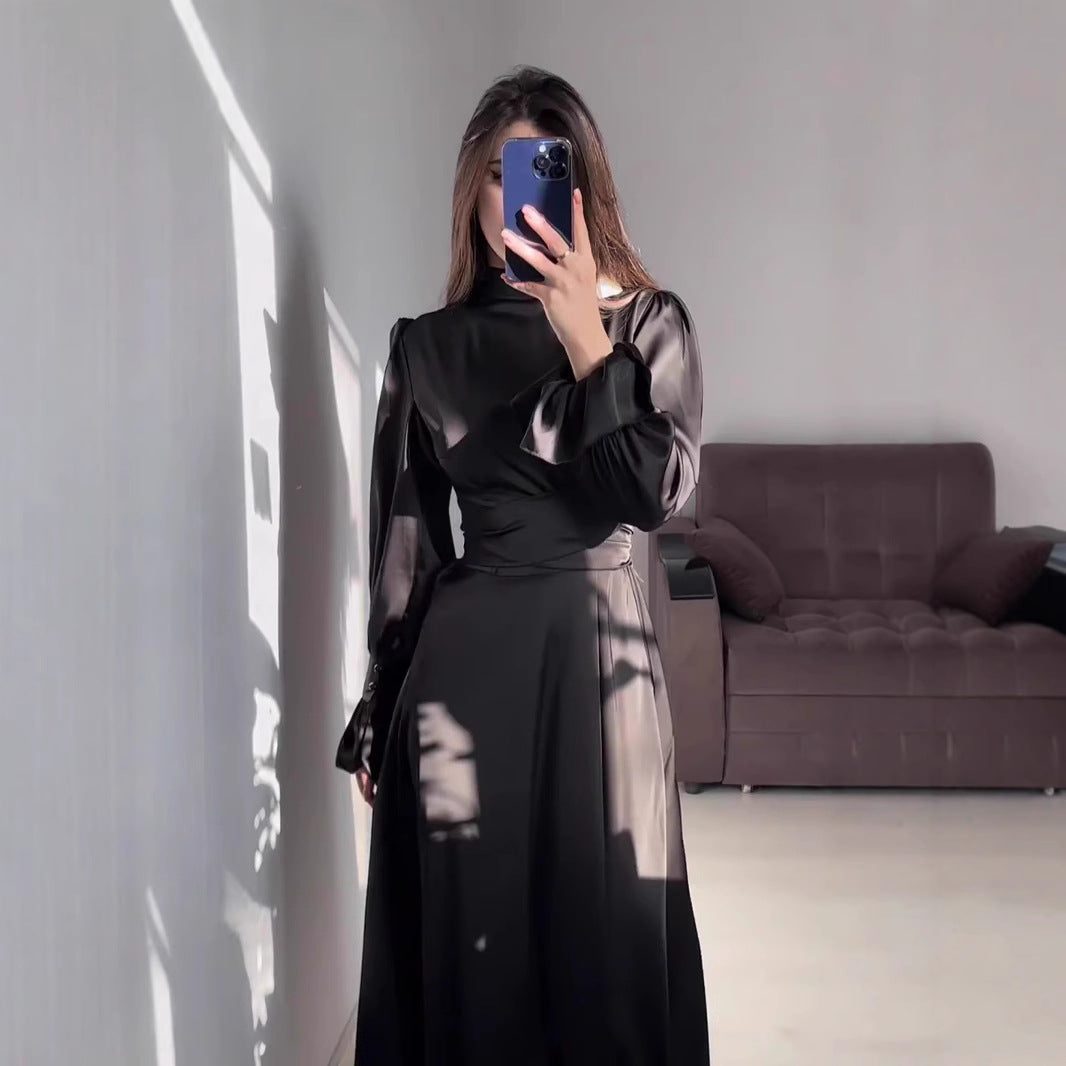 Damen Maxikleid mit verspielten Puffärmeln und elegantem Schnitt R&B