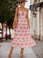 Damen Maxikleid mit verspieltem Cut-Out und elegantem floralen Muster R&B