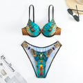 Damen Triangel-Bikini-Set mit modischem Schmuckdetail und verstellbaren Trägern R&B