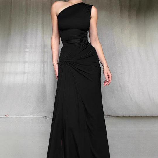 Damen Elegantes Wickelmaxikleid mit asymmetrischem Schnitt und figurformendem Design R&B