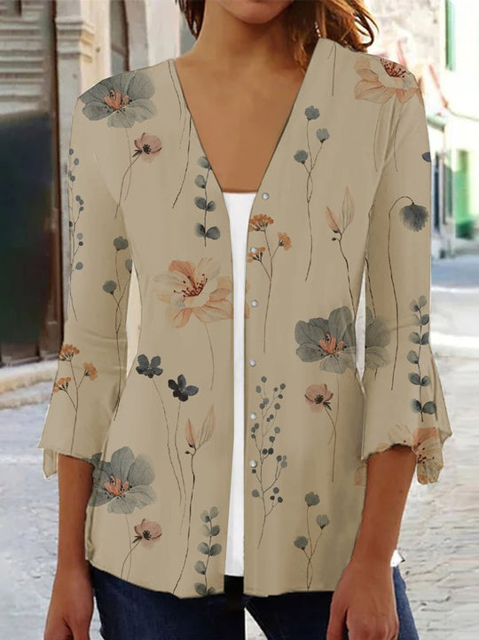 Damen Bluse mit floralen Mustern R&B