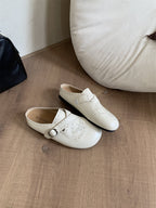 Damen Mokassins mit floralem Schnallenakzent und hochwertigem Leder R&B