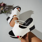 Damen Wedge-Sandalen mit eleganten Strassverzierungen R&B
