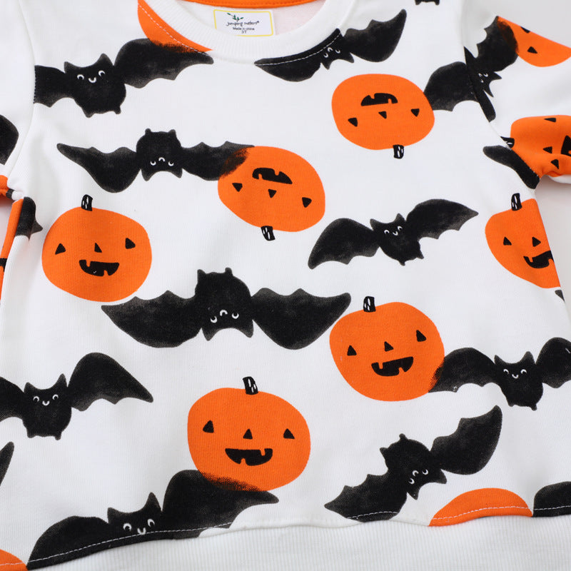 Mädchen Sweatshirt mit niedlichem Halloween-Motiv R&B
