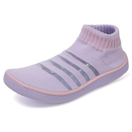 Damen Strick-Aquaschuhe mit elastischem Kragen und rutschfester Sohle R&B