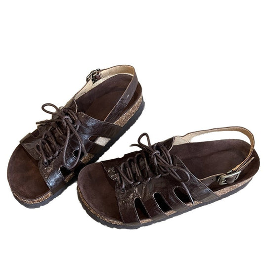 Damen Sandalen mit robustem Schnürsystem und anatomischer Fußbettgestaltung R&B