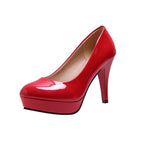 Damen Glamouröse Plateau-Pumps mit hochglänzendem Finish und elegantem Design R&B
