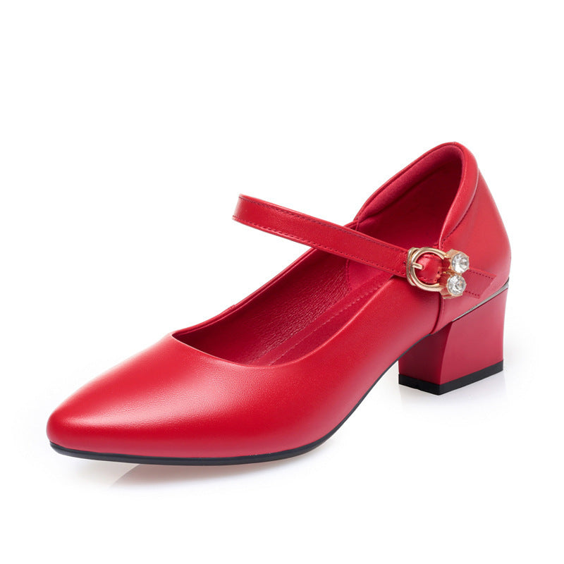 Damen Mary Jane Pumps mit modischem Schmuckdetail und komfortablem Blockabsatz R&B