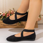 Damen Ballerinas mit elegantem Querriemen und komfortablem Fußbett R&B