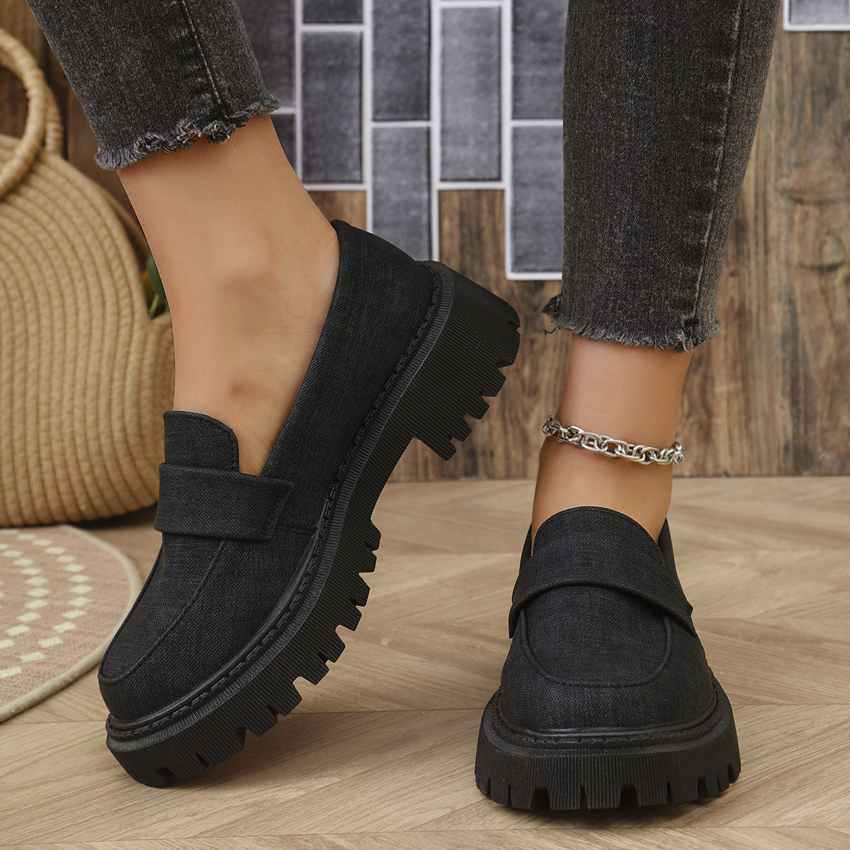 Damen Komfortable Clogs im Jeans-Look mit stabiler Profilsohle R&B