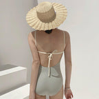 Damen Eleganter Hoch geschnittener Schwimmanzug R&B