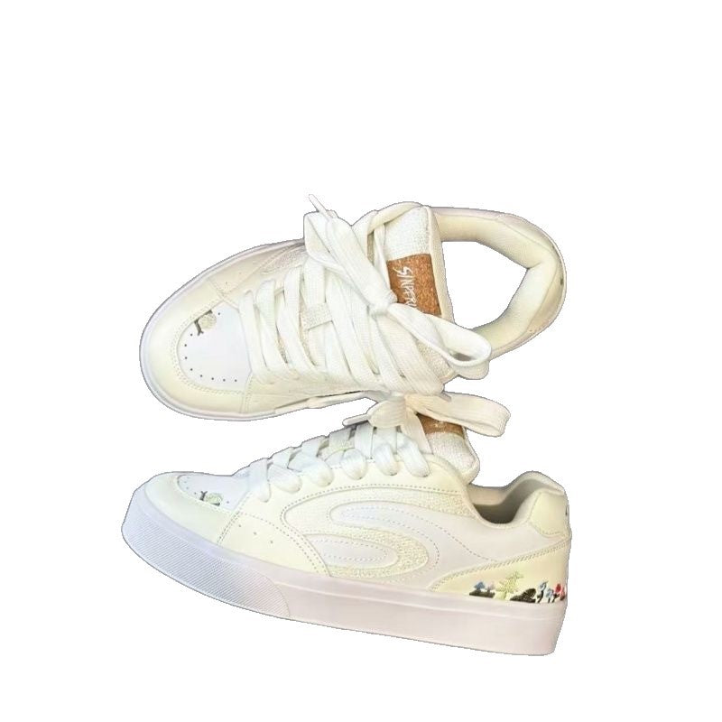 Damen Sportliche Sneakers mit tierischen Motiven und atmungsaktiver Oberflächenstruktur R&B