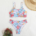Damen Bikini-Set mit floralen Mustern und hoher Taille R&B