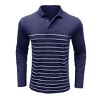 R&B | Pique Pullover Slim Passform Baumwollstrick Elegantes Streifenmuster