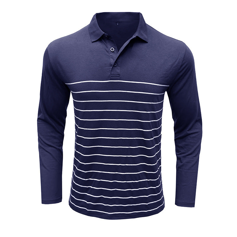 R&B | Pique Pullover Slim Passform Baumwollstrick Elegantes Streifenmuster