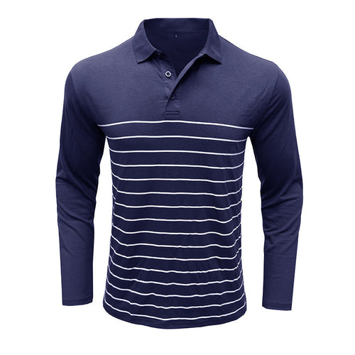 R&B | Pique Pullover Slim Passform Baumwollstrick Elegantes Streifenmuster