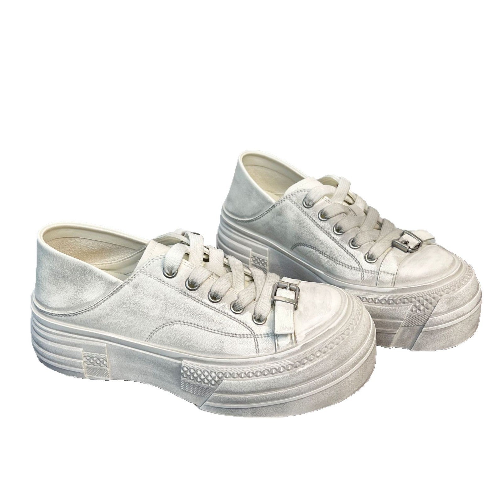 Damen modische Sneakers mit stabiler Plateau-Sohle und praktischem Schnürsystem R&B