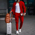 Herren Sportliches Freizeit-Set aus atmungsaktivem Material mit Reißverschluss und praktischen Taschen R&B