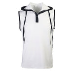 Herren ärmelloses Polo-Shirt mit stylishem Kapuzenkragen R&B
