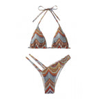 Damen Bunt gemusterter Triangel-Bikini R&B
