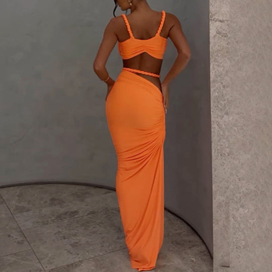 Damen Elegantes Wickelkleid mit raffinierten Rüschendetails und tailliertem Schnitt R&B