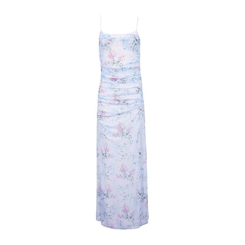 Damen Maxikleid im romantischen Floral-Design mit verstellbaren Trägern R&B